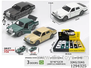 1:36 pull back alloy car 12PCS W L/M  4 colors