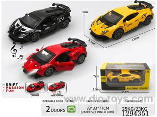 1:36 pull back alloy car 3 colors W L/M