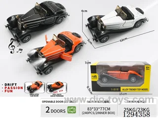 1:36 pull back alloy car 3 colors W L/M