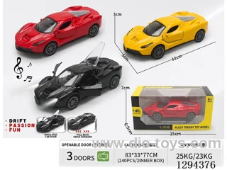 1:36 pull back alloy car 3 colors W L/M
