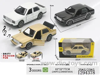 1:36 pull back alloy car 3 colors W L/M