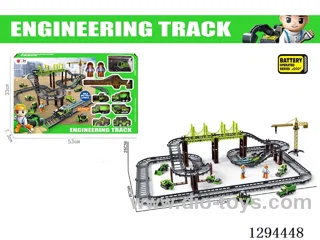 alloy electric Construction Track Toy in window box