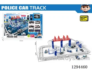alloy police electric Fire?fighting Track Toy in window box