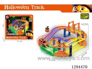 Electric Halloween Glow?in?the?Dark Track Toy in color box