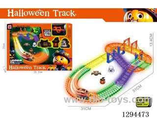 Electric Halloween Glow?in?the?Dark Track Toy in window box