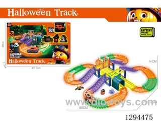 Electric Halloween Glow?in?the?Dark Track Toy in window box