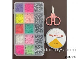 15-compartment polymer clay + letter bead box (Includes scissors and a wire box)