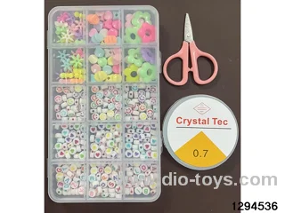 15-compartment beaded box (Includes scissors and a wire box.