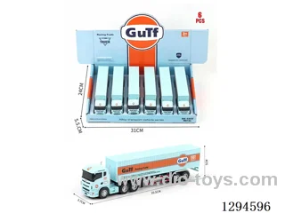 Scania Container Trucks (Price for a full box of 6 PCS) pull back alloy car