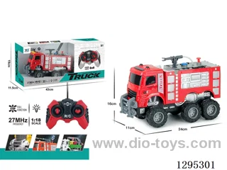 4ch RC Off-Road Big Wheels: Fire Rescue Truck with Water Spray (included battery) (CPC)
