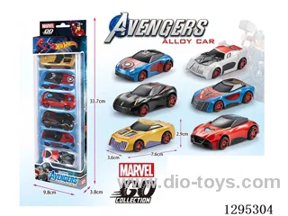 Avengers free wheel Alloy Cars 6PCS