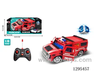 1:18 2ch Hummer Police RC Car with 3D Lighting and Opening Doors