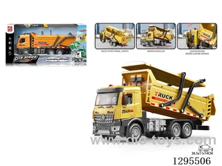 1:12 Alloy Inertia Transport Truck , Lights, Sounds, Opening Doors, Simulated Loading/Unloading included battery