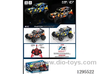 1:18 4ch Off-Road RC Car with Lights (included battery, 27 MHz)