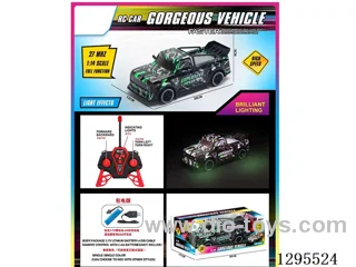 1:14 4ch RC Car with Lights (27 MHz, included battery)