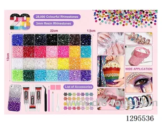 28-Compartment DIY Colored Rhinestones