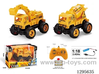 1:18 4ch Construction RC Car 2 mixed not included battery