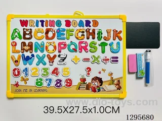English Whiteboard with 42 English Animal Letters + Numbers (Double-Sided)