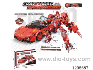 349+PCS Racing Mech Transformation Series Building Blocks
