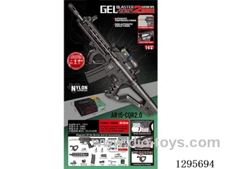Nylon AR15-CQR2.0 Black (Magazine Version) High-Speed Electric Single-Shot & Automatic Water bullet Gun