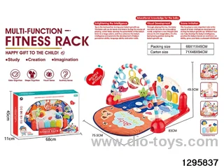 Baby piano gym play mat in window box