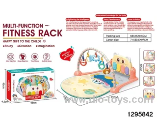 Baby piano gym play mat in window box