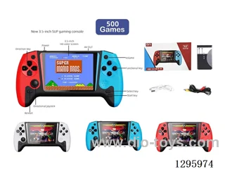 3.5-inch HD Screen, Joystick, Single-Player, 500-in-1 Classic Color Screen SUP Handheld FC Game Console - Menu Switchable Between Chinese and English (Includes 5C Lithium Battery, 600 mAh)