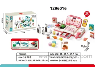49pcs Big Size Cashier Machine Toy in color box