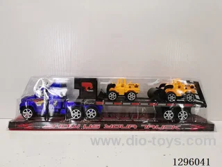 4 colors Inertia Tractor with 2 Free Wheel Construction Vehicles
