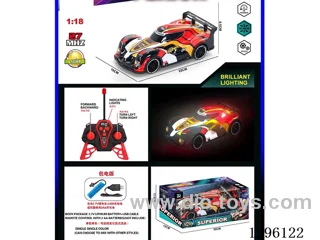 1:18 4ch RC Car with Lights (27 MHz, included battery)