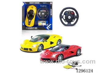 1:16 Ferrari Steering Wheel 4ch RC Car with Headlights (included battery)