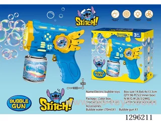 Stitch Bubble Gun with 70ML Bubble Solution