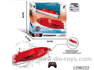 2.4G RC Speedboat (Solid Color) included battery