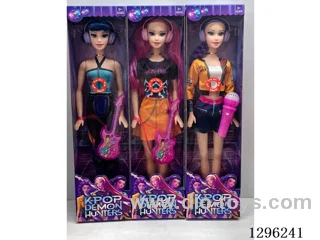 3 Styles 22-inch Dolls W L/M/ Headphones, Microphone, and Guitar (Light-Up and Music)