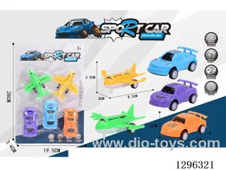 3 Pull Back Cars and 2 Airplanes