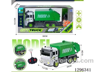 27MHZ 4ch RC City Sanitation Garbage Truck not included battery