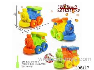 Educational Disassembly Cartoon Train 4 colors