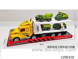 Inertia Tractor + Free-Wheel Dinosaur Construction Truck