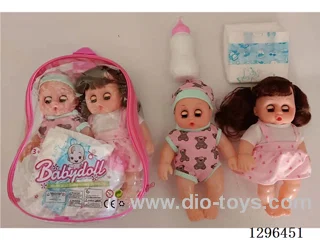 14-inch IC Dolls 2PCS with Bottles and Diapers