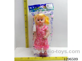 18-Inch Doll with Baby Bottle and Music