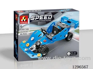 Assembly-Style Metal Mini Blu-ray F1 Race Car 80PCS