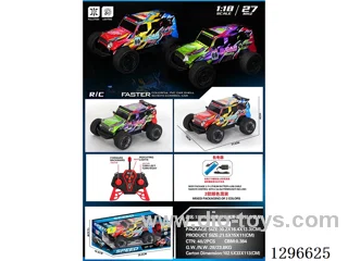 1:18 4ch Off-Road RC Rally Car with Lights (included battery, 27 MHz)