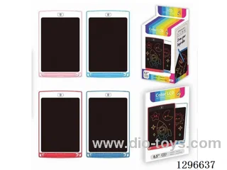 12PCS 4 Colors, 8.5-inch ABS LCD Writing Board, Color Screen (included battery: CR2025)