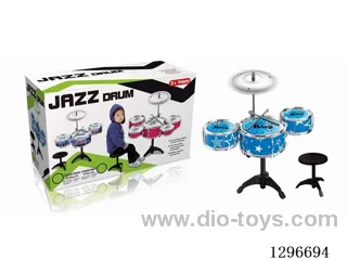 Realistic Jazz Drum Set + Drum Stand (2 Colors)