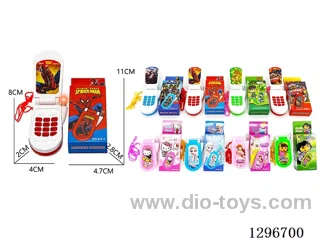 Flip-top flashing light and music cell phone (included battery)