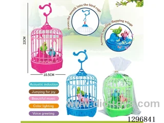Voice-Activated Birdcage with Lights and Music