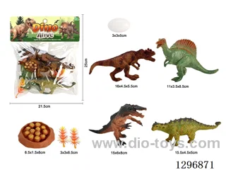 PVC Solid Dinosaur Model Set