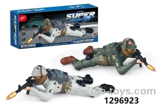 Electric climbing soldier toy(gun with lighting)  in color box