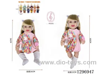 24 inch (60 cm) Eco-Friendly, Skin-Like Reborn Doll with IC Touch-Sensitive Voice Function, Soft Vinyl Realistic Baby