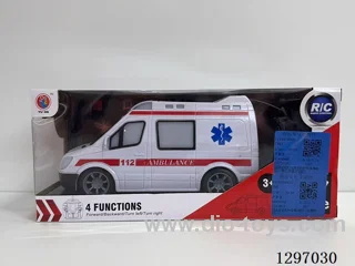 4ch RC Ambulance W L/M (2 Headlights, 3D Flashing Window Lights)